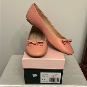 Kate Spade Peach Bow Flats